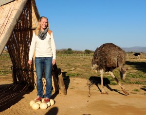 Standing on some eggs while Suzie looks on suspiciously
