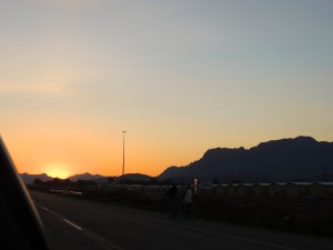 South African sunset to end our road trip