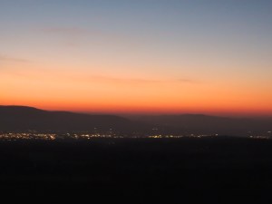 Dusk at Paarl to cap off our road trip
