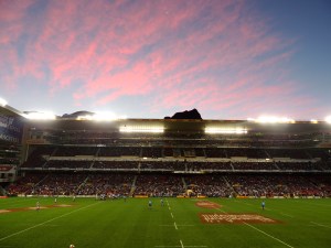 Newlands Stadium at sunset