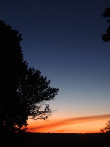Sunset with Venus in the sky