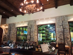 The cellar - check the goat horn chandelier