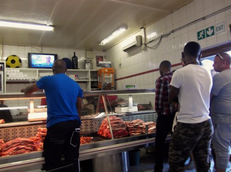 Dan picking out the meat