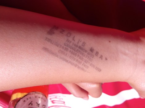 Mzoli's Meat stamp. They brand you