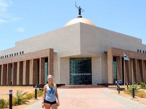 Outside the High Court of Botswana