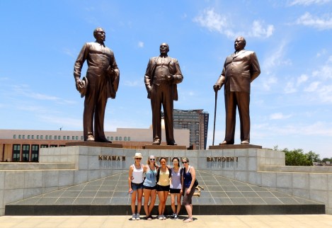 Outside the Three Kings monument