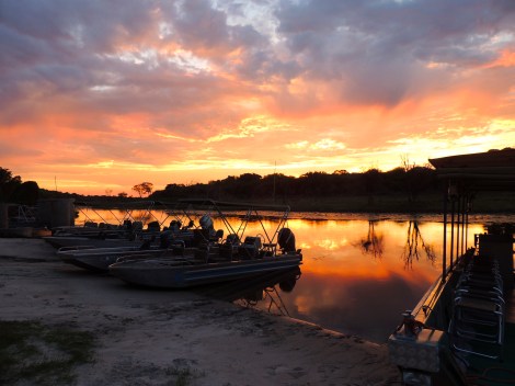 Sunset over the boats
