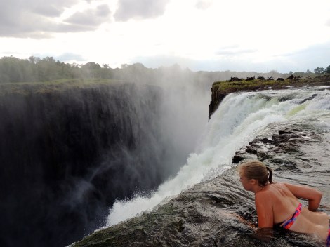That's as close to the edge of the waterfall I wanted to be after the jump!