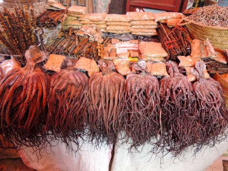 Dried octopi