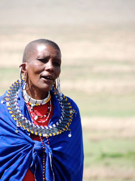 Masai woman singing