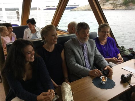 Stolen from my mom - Thea, myself, my Uncle Henry and Auntie Laura on the boat tour
