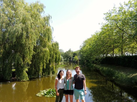 Cécile, me, and Ben, before the ducks came after me