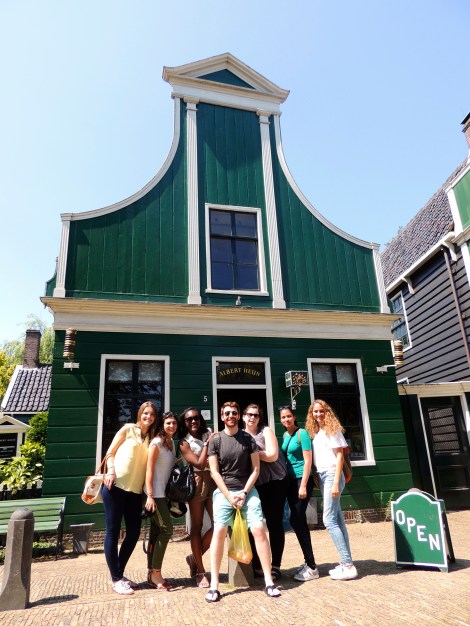 Outside the first Albert Heijn!