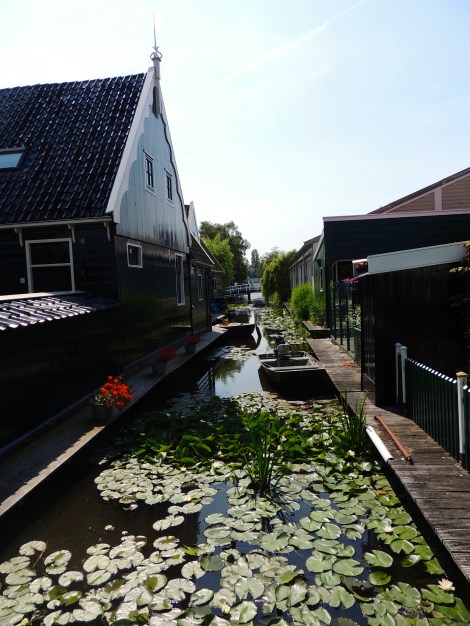 Casual backyard canal on the old side