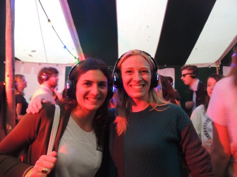 Cécile and I at the silent disko