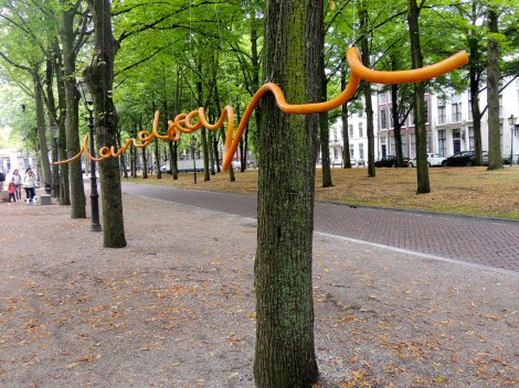 My second favourite! You had to be at the right angle to make out the word - otherwise it just looked like a squiggly pipe.