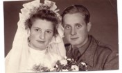 Babcia and Dziadzius at their wedding