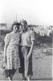 Babcia and Dziadzius in the DP camp at Bergen-Belsen
