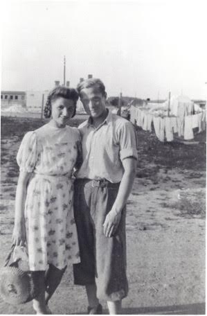 Babcia and Dziadzius in the DP camp at Bergen-Belsen